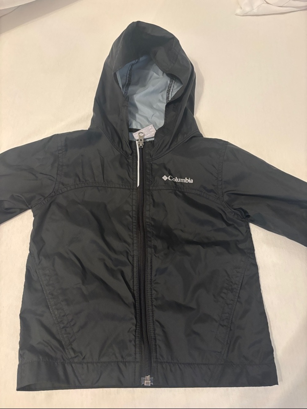 Columbia Black Hooded Rain Jacket